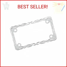 GG Grand General 60393 Chrome Flame Motorcycle License Plate Frame, 7-1/2"x4-1/1