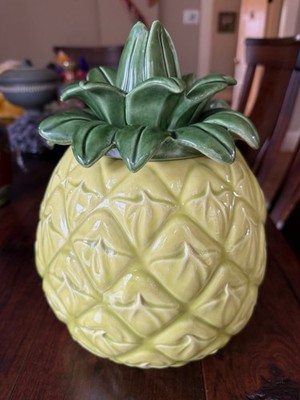 VINTAGE CEMAR PINEAPPLE COOKIE JAR CALIFORNIA POTTERY 
