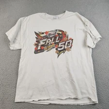 Florence Speedway Shirt Mens XL White Fall 50 AMS Racing 2014 Dirt Track Tee