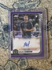 2025 Topps Chrome MLS #CA-BD Bruno Damiani Autographs Purple Wave Refractor #/75