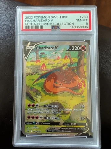 2022 Pokemon SWSH BSP FA/Charizard VSTAR Ultra-Premium Collection....PSA 8