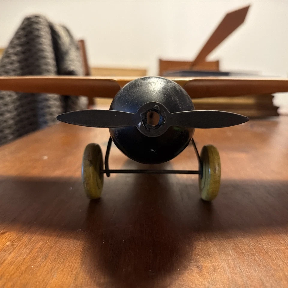 Vintage Wyandotte Pressed-steel Toy Airplane Likely From The 1930s Or 1940s - Image 3 of 4