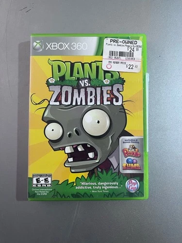 PopCap Games Plants vs. Zombies Xbox 360 Strategy Game Manual Bonus Games NTSC