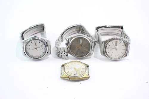 Assorted Vintage Seiko 5 Mechanical Watches SPARES/REPAIRS x 4