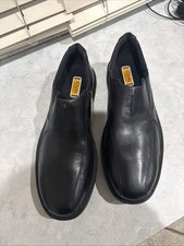 Clark  s Leather Black Slip Resistant Slip On Men  s 12M