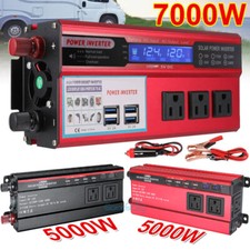 7000W 6000W 5000W 12V A 110V Convertidor Con USB Para Carro Inversor Corriente