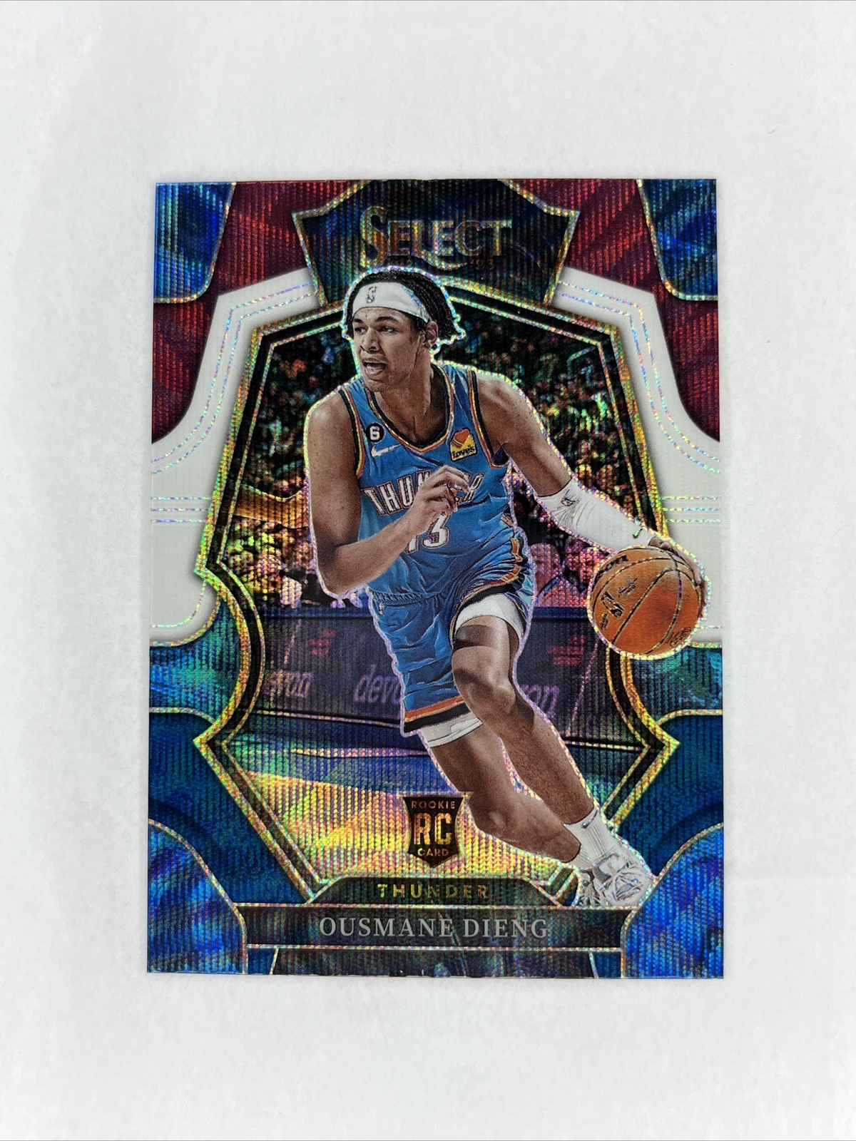 2022-23 Panini Select Ousmane Dieng Premier Level Tri-Color Prizm OKC Thunder RC