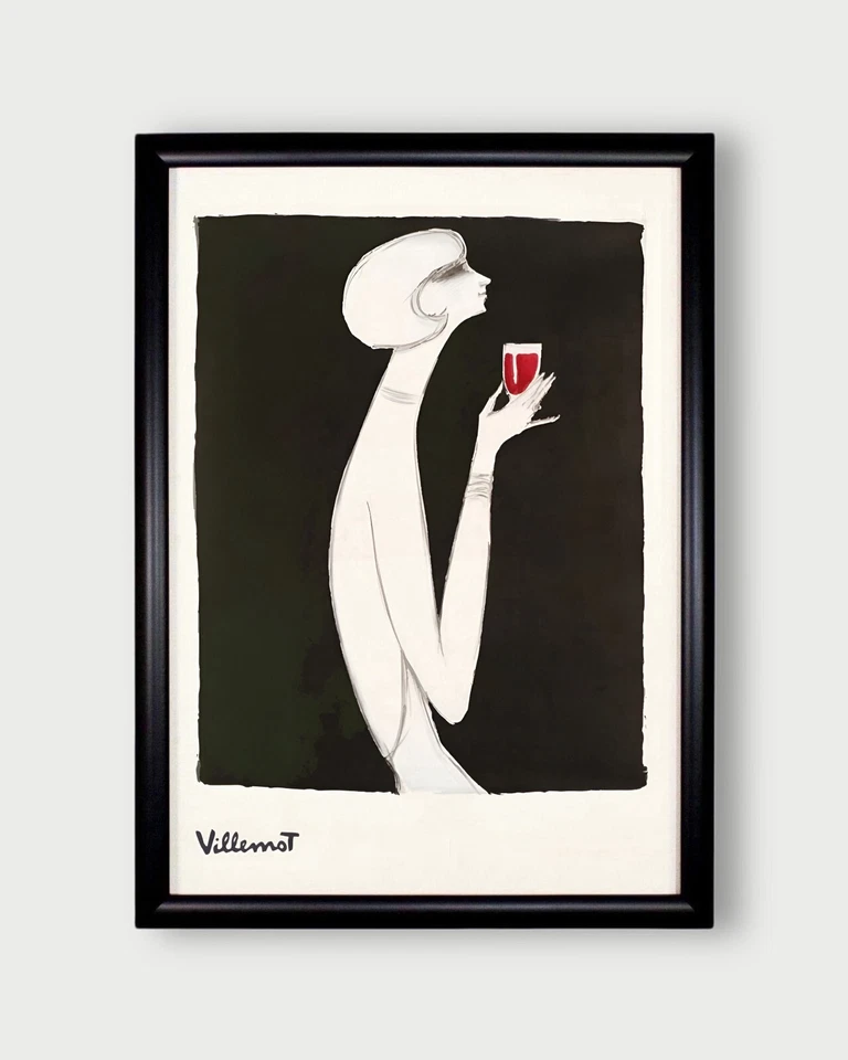 Impresión de arte de pared vintage Rouge, 1977 por Bernard Villemot. Coleccionable vintage Foto 2 de 4