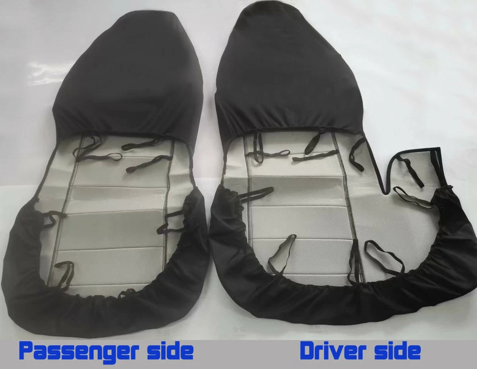 Truck seat covers cotton blk-blue center fits 1991-1997 FORD RANGER 60/40 hiback - Image 3 of 4