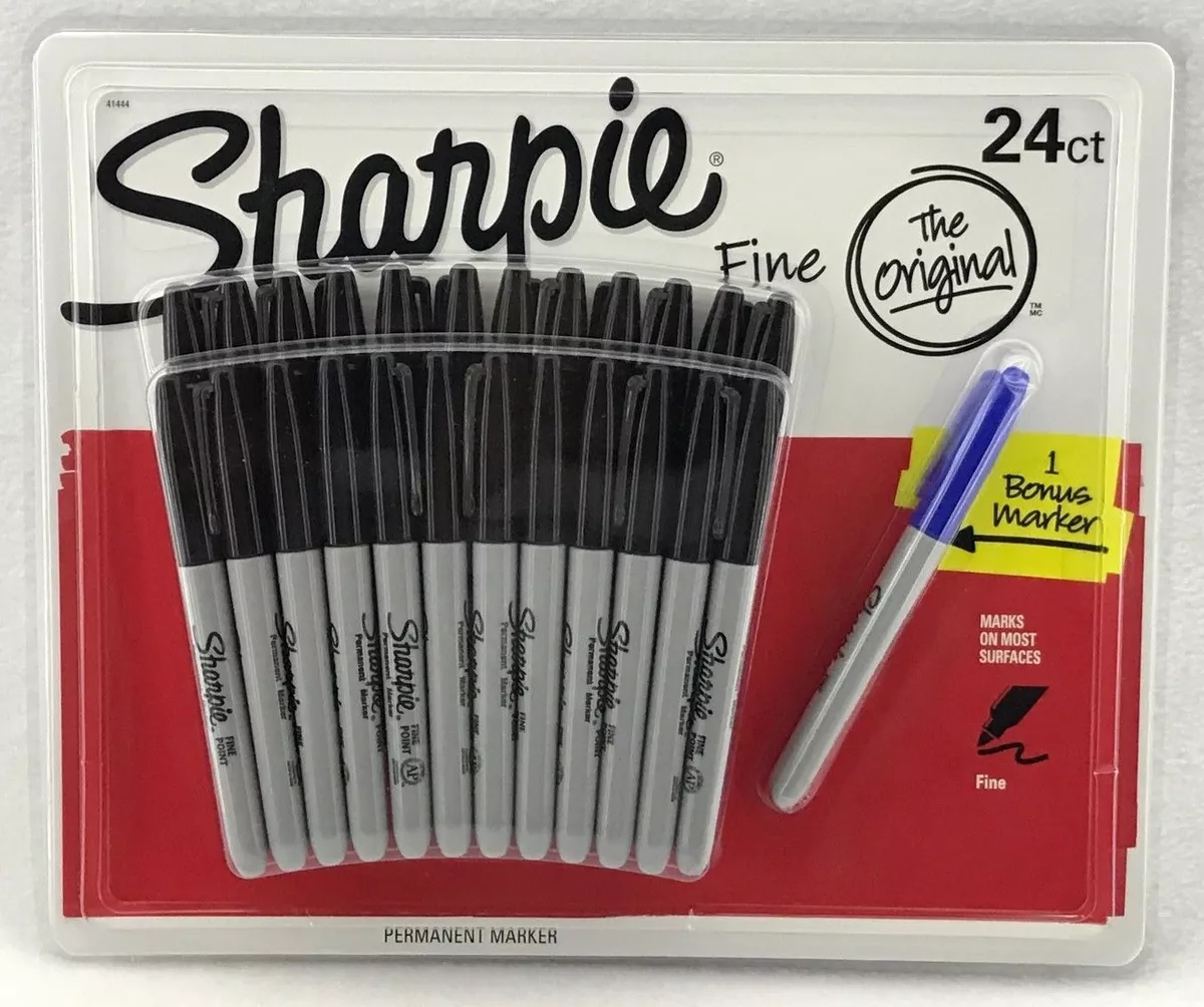 NEW 5 x Sharpie Pen Fine Tip Black Permanent Marker Sharpies Markers Set  Pack!