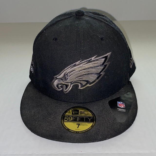 BREATH × NEW ERA EAGLE LOGO 59FIFTY Philadelphia Eagles New Era 59FIFTY Fitted Hat Size 7 Black