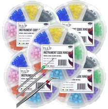 1000 Dental Instrument Code Rings, Medical Grade Silicone, 4x6x5mm, Autoclavable