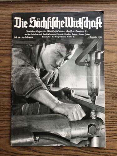 Zeitschrift "Die sächsische Wirtschaft", Heft 44, 1.11.1940 - Bild 1 von 2