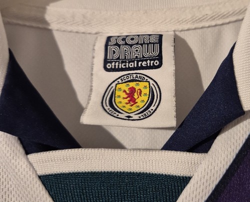 Scotland Football Away Shirt Score Draw 1994 Mens Size Size Small PTP 18" - Picture 3 of 5