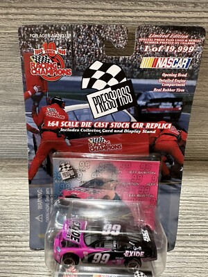 Jeff Burton 1999 Racing Champions Press Pass 1:64 Die Cast Limited Damaged Card