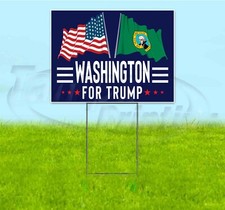 WASHINGTON FOR TRUMP 18x24 Yard Sign WITH STAKE Corrugated Bandit 2024