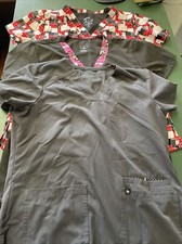 Women's Scrub Tops Size M Maevn Divine Stretch Beyond Scrubs Lot of 3