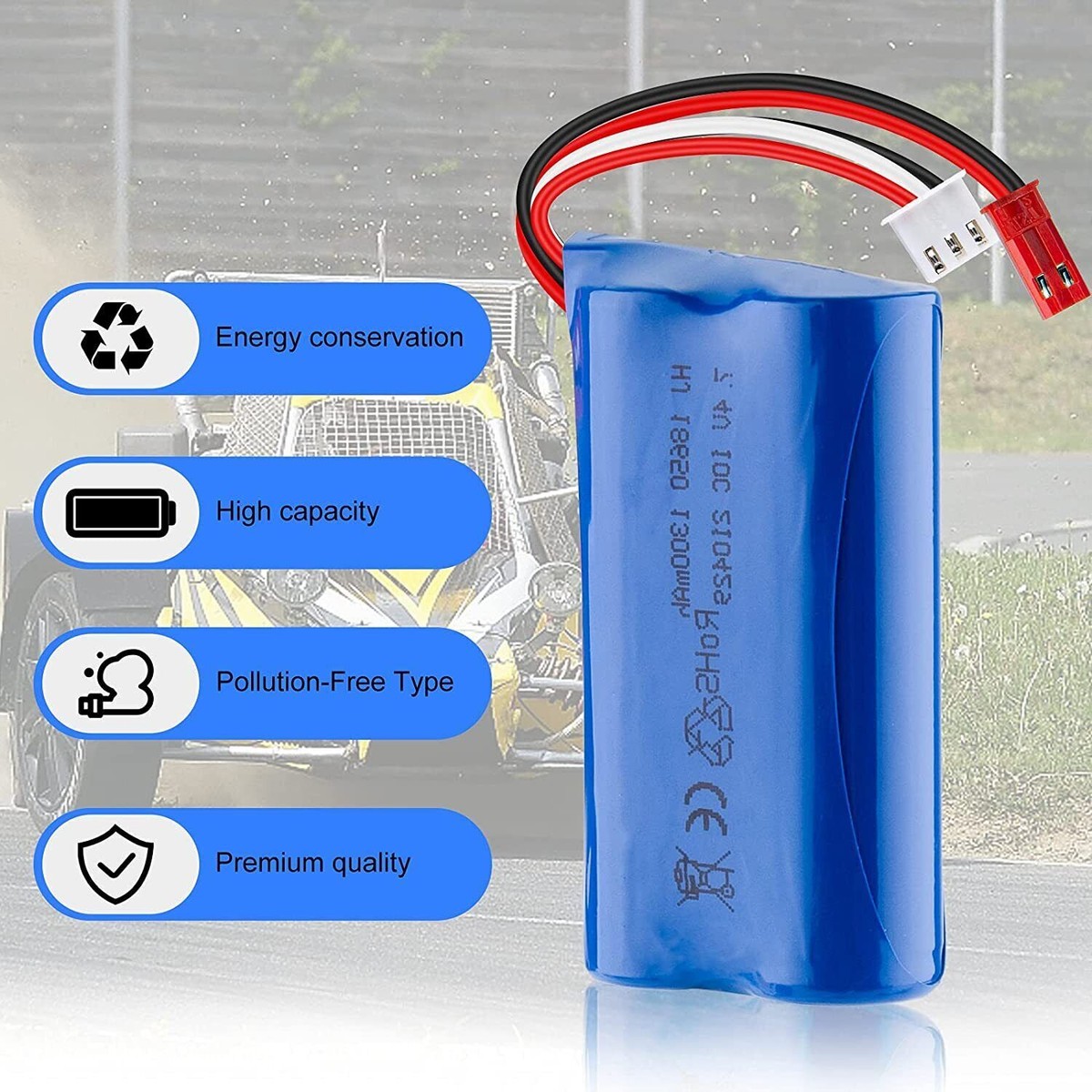 2X 1300mAh 10C 7.4V Li-ion Battery JST Plug & Charger for RC Car Off Road Truck 2X 1300mAh 10C 7.4V Li-ion Battery JST Plug & Charger for RC Car Off Road Truck