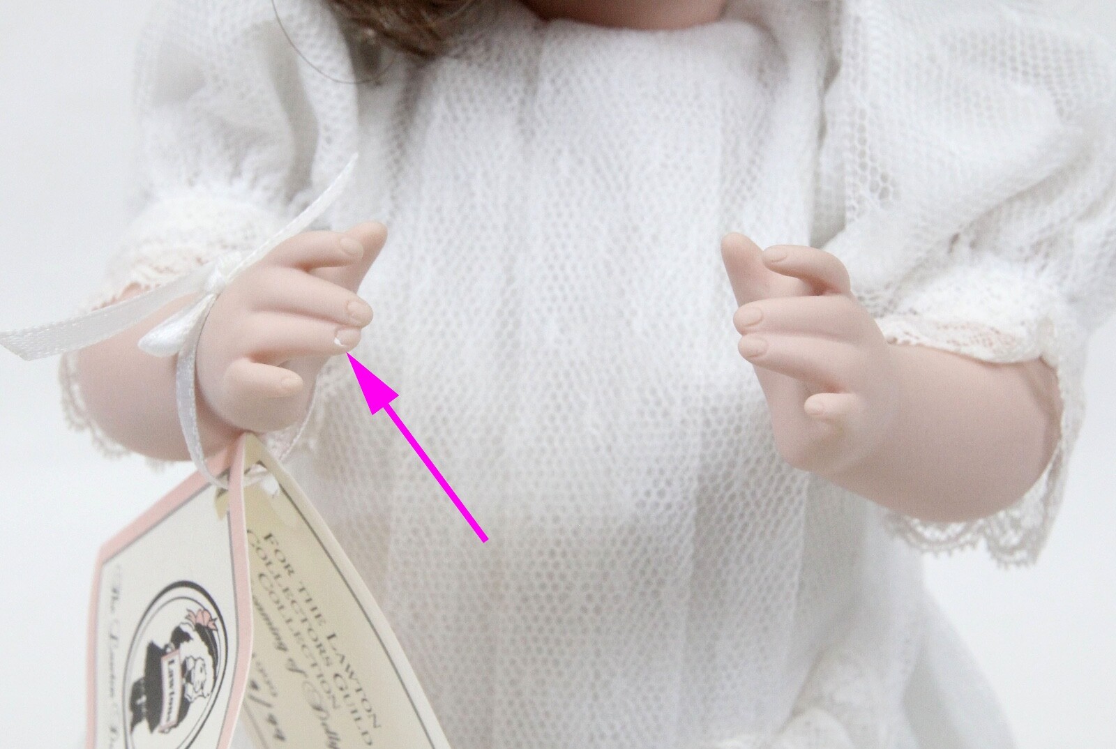 Wendy Lawton Porcelain Doll 13" Dreaming of Dolly (missing) 1999 Guild & COA