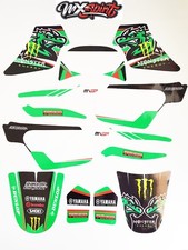Graphic Kit Deco Monster Green Aligator pour moto cross Yamaha PW 50 PW50  