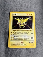 Pokemon Zapdos 16/102 Set Base Rara Holo Unlimited Wizards ITA Carte Vintage
