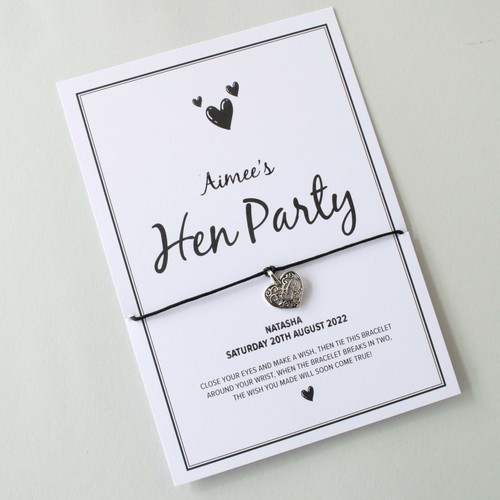 Personalised Hen Party Wish Bracelet Favour | Bride Tribe Party Bag Keepsake - Picture 15 of 17