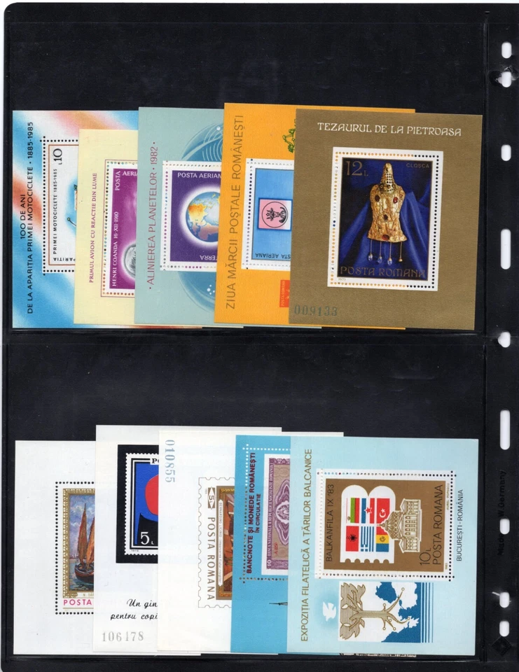 ROMANIA 1930-1980S LARGE COLLECTION OF 85 IMPERF & PERF SOUVENIR SHEETS ALL MNH - Image 3 of 4