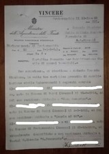 Fascismo - Milizia Nazionale Forestale - foglietto 'Vincere' 1943 Mobilitazione