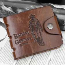 Men's Bifold Leather Wallet ID Credit Slim Card Holder Front Pocket Clutch US