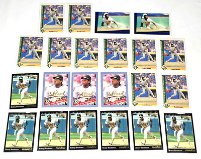 Rickey Henderson 22 Card Lot 1993 Mixed Different Oakland A's NR-MT Oddball Rare