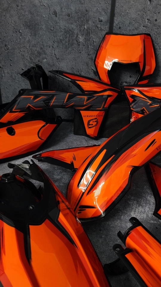 Plásticos + Gráficos KTM 2012 2013 XCF-W EXC EXC-F 125 200 250 300 350 450 500 Foto 2 de 4