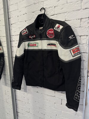 PROBIKER レーシングジャケット L 黒×白 Castrol 刺繍 Vintage Probiker Castrol Racing Motorcycle Jacket – Size 48 | eBay