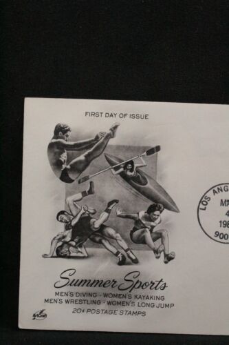 USPS FDC #2082-85 1984 20c Los Angeles Summer Olympics 4 Stamps ArtCraft ST922 - Picture 3 of 3
