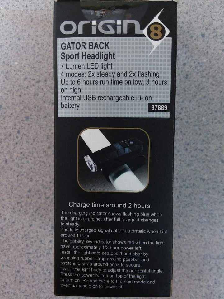 Origin8 Gator Back Vivid 4 Sport Headlight 97889 Brand New!! - Image 2 of 4