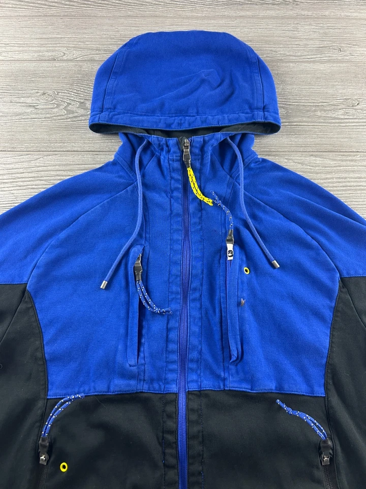 RALPH LAUREN RLX HOMBRE Mediana Cremallera Completa, Azul/Negro, Chaqueta con Capucha Cremallera Completa Foto 3 de 4