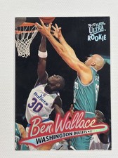 Fleer Ultra Ben Wallace Rookie Basketball Card Washington Bullets 1996-97 #263. rookie card picture