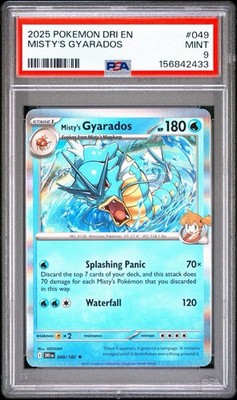 2025 Pokemon DRI EN-DESTINED RIVALS 049 MISTY’S GYARADOS PSA 9 MT