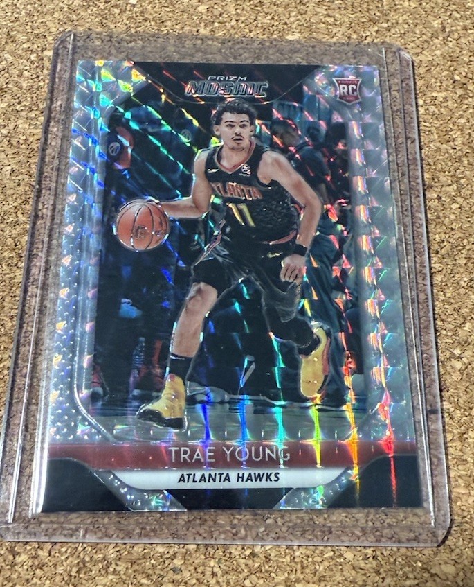 2018-19 Prizm Mosaic Trae Young #93 Silver Prizm Rookie Atlanta Hawks RC 🔥