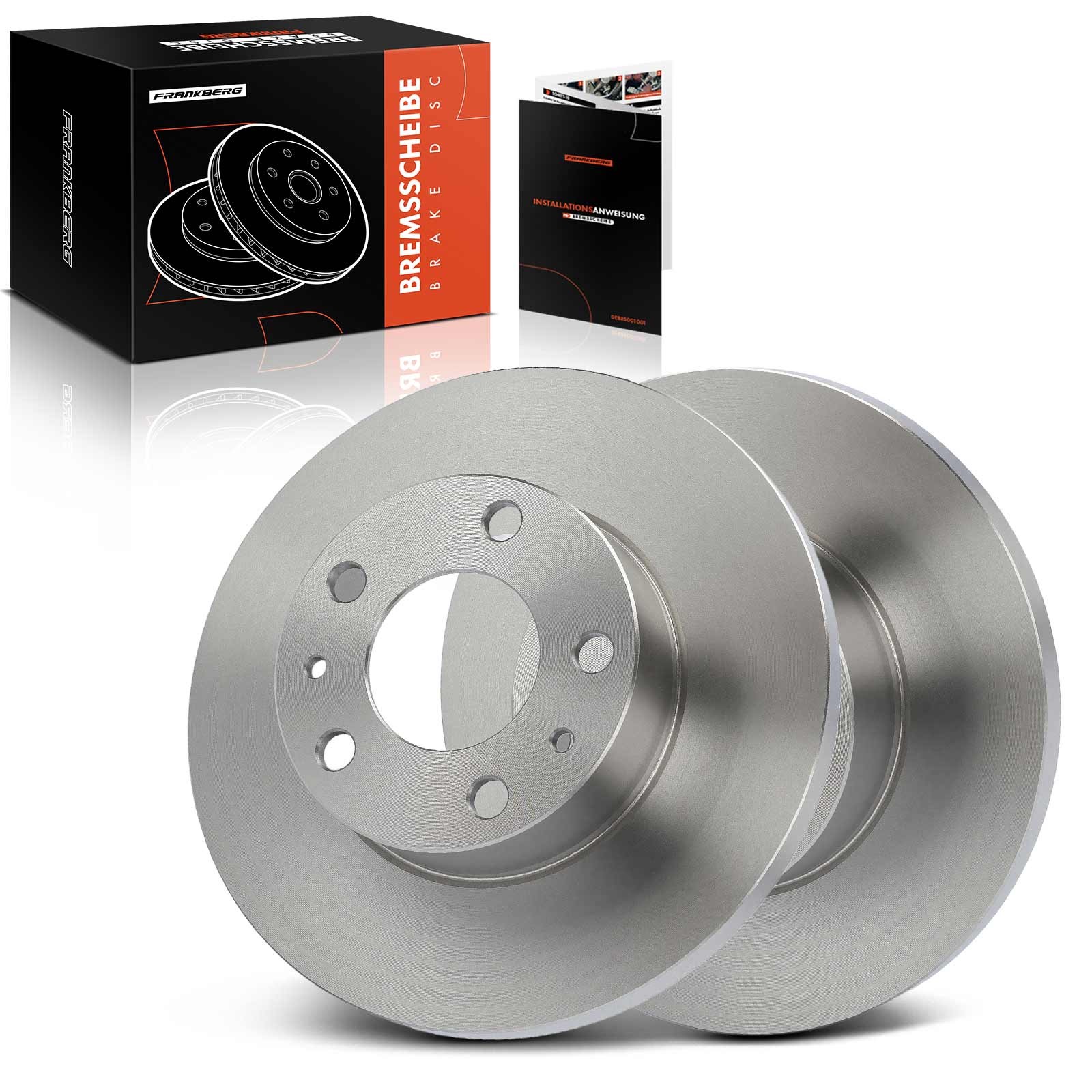 Frankberg 2x Brake Disc 280mm for Peugeot Boxer Fiat Ducato 1994-2002 Front