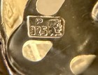 Sterling silver, Rose, Clip on earrings from Poland. Assayed in Proznan. 13.1g — photo 6