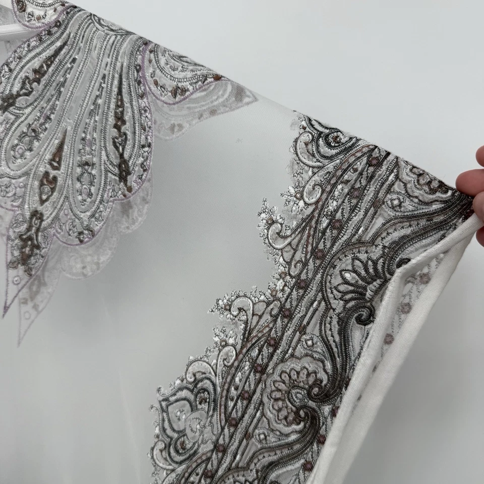 Origami By Vivien Blanco Multi Patrón Chal Superpuesto Flecos Transparentes Boho OSFM Foto 3 de 4