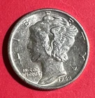 1942 Choice Uncirculated US Mercury SILVER Dime "Philadelphia" Mint! Old Coin!
