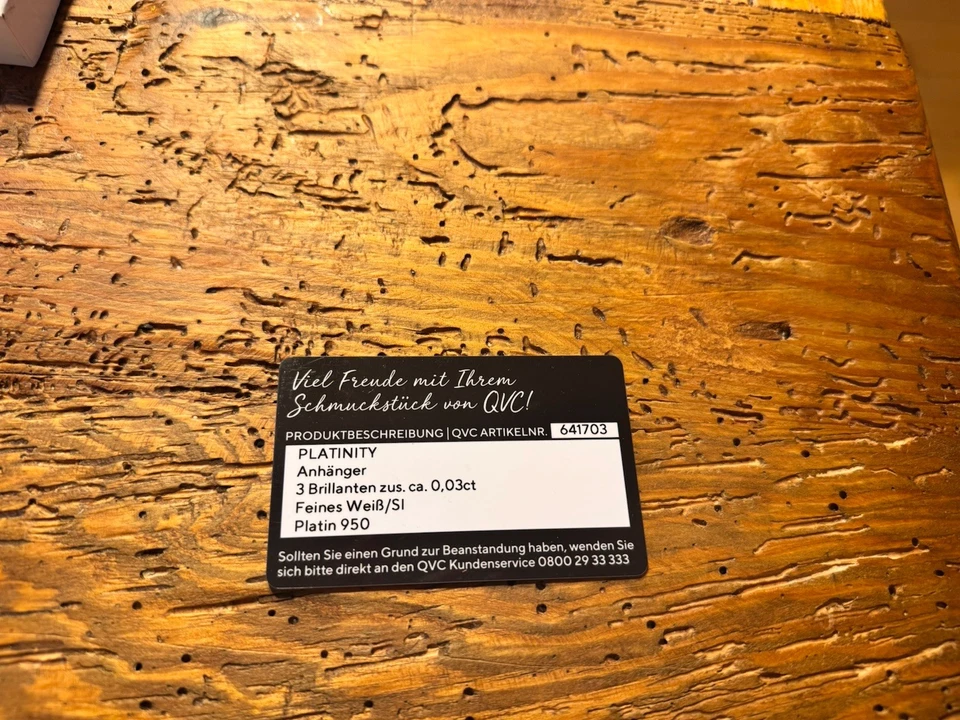 QVC Kettenanhänger „N“ Platin mit 3 Brillianten - Bild 3 von 4