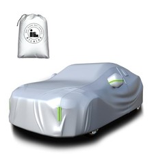 Car Cover Waterproof All Weather 10 Fits Sedans up to 192" Silver Aluminum Foil