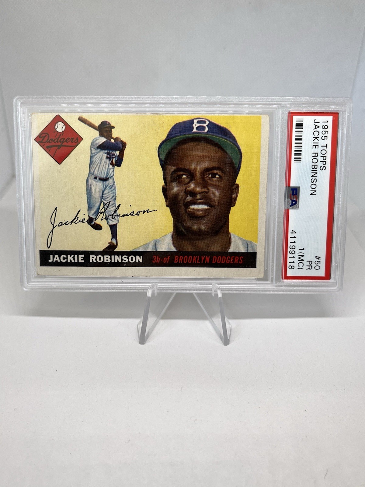 1955 Topps Jackie Robinson #50 PSA 1 (MC) Brooklyn Dodgers Card
