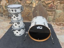 DW Collectors 5pc Drum Set White Marble w/ 20...