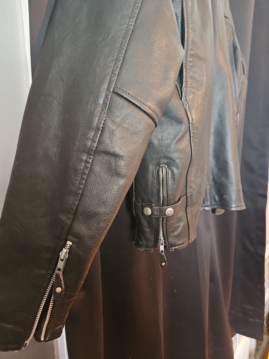 USA Bikers Dream Apparel Mens Leather Motorcycle Jacket Thinsulate Size 42