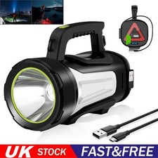 Super Bright LED Spot Light Searchlight Rechargeable Hand Torch Work Light Lamp