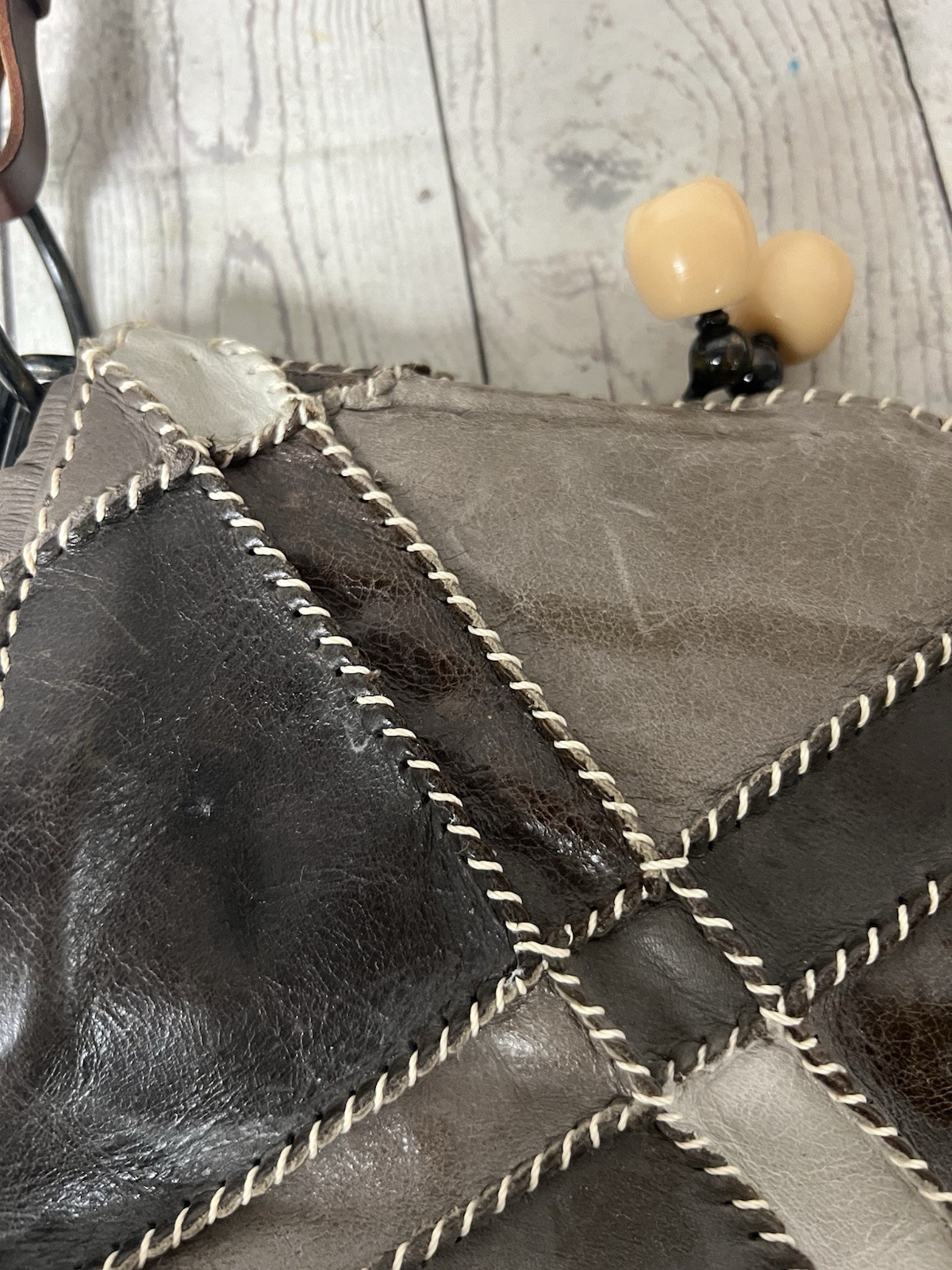 Jamin Puech Silver Leather Patchwork Shoulder Bag… - image 12