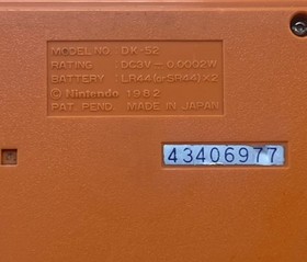 NINTENDO Donkey Kong Game & Watch (DK-52) 1982 Vintage Orange Japan Made TESTED!